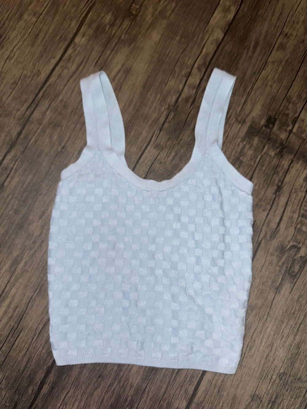 Abercrombie & Fitch blue Textured Knit Tank size small